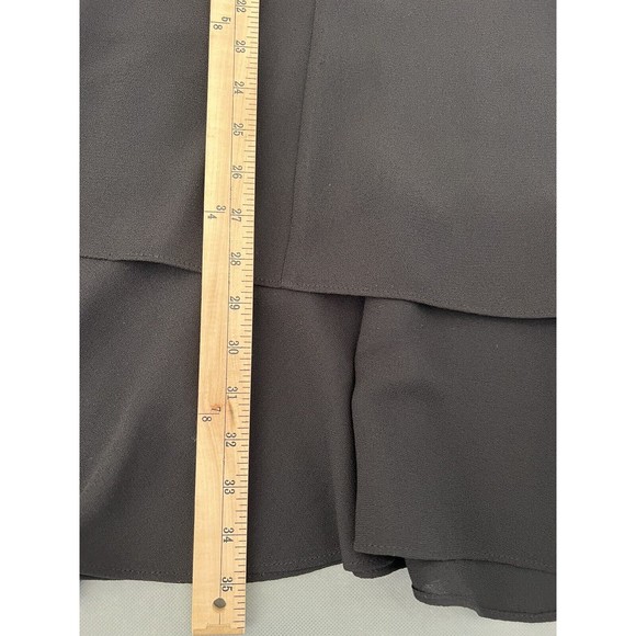 Randi May Collections Womens 10P Black Round Neck Ruffled Hem Midi Dress - Picture 6 of 11